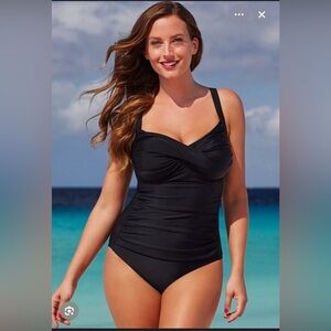 Ocean Blue Chic Black Women's One-Piece Swimsuit